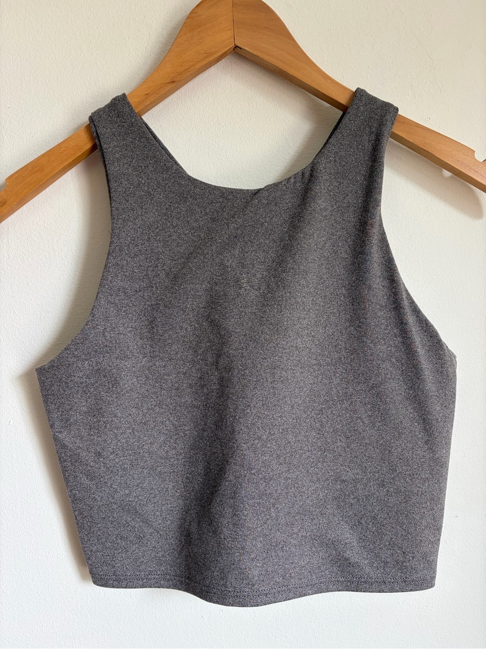 Athleta Heathered Charcoal Cropped Tank